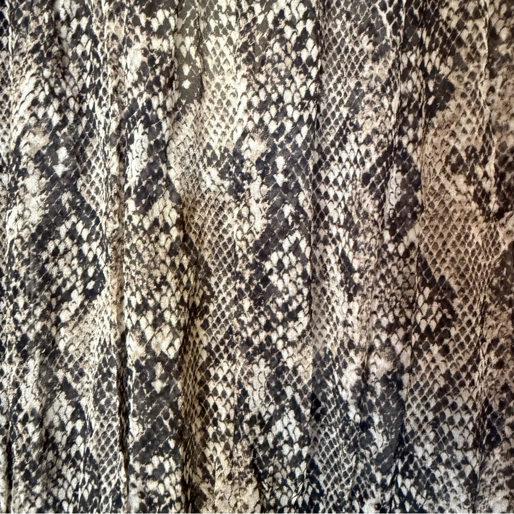 Veronica Beard Teagan Python Print Ruched Silk Dress Size 4 - Picture 8 of 12
